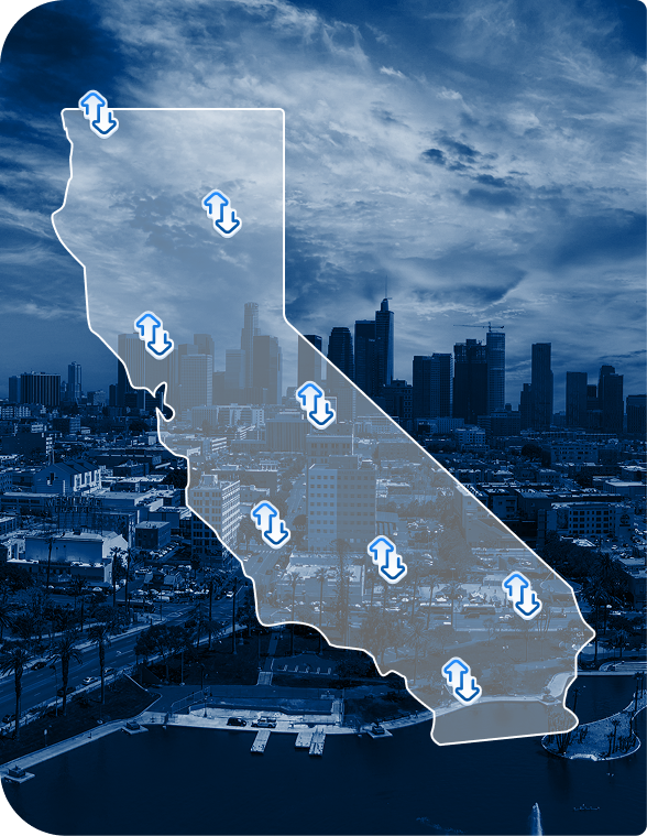 Map depicting schools using Securly Pass