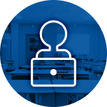 Student icon in a classroom