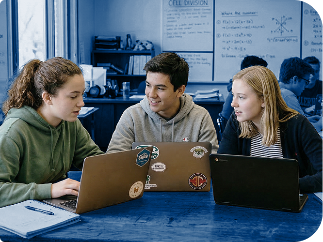 A discussion between students