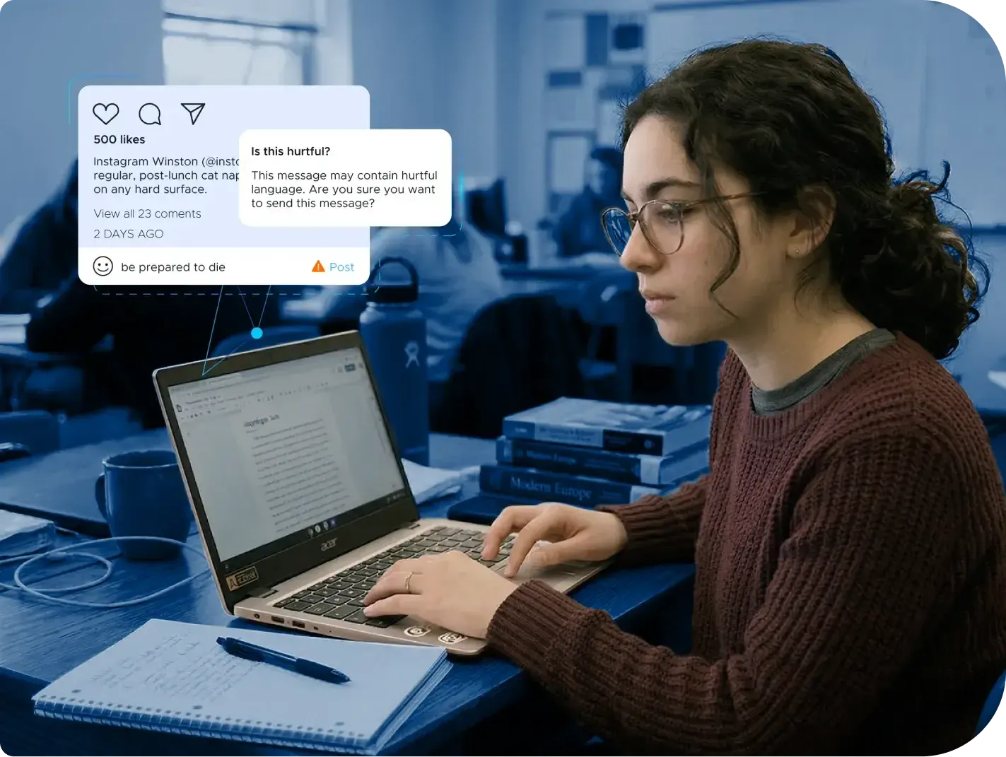 Student at desk