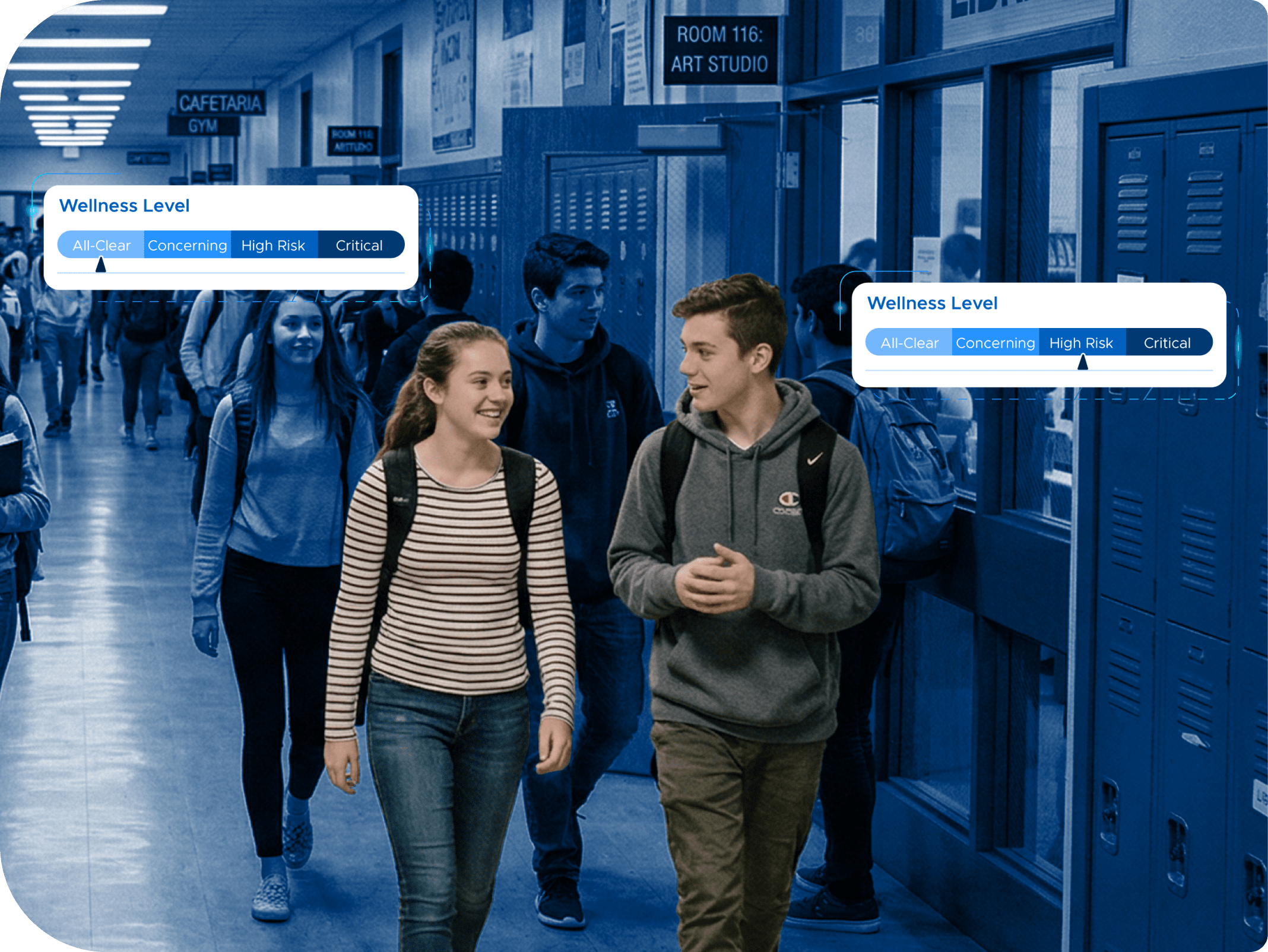 Students walking