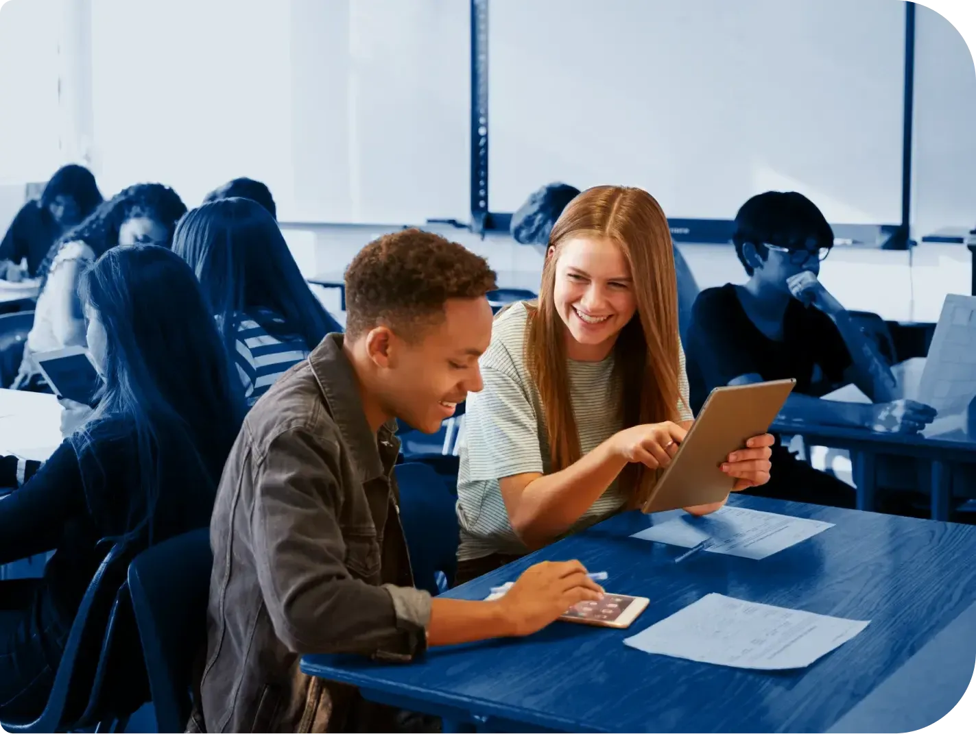 Students in a classroom
