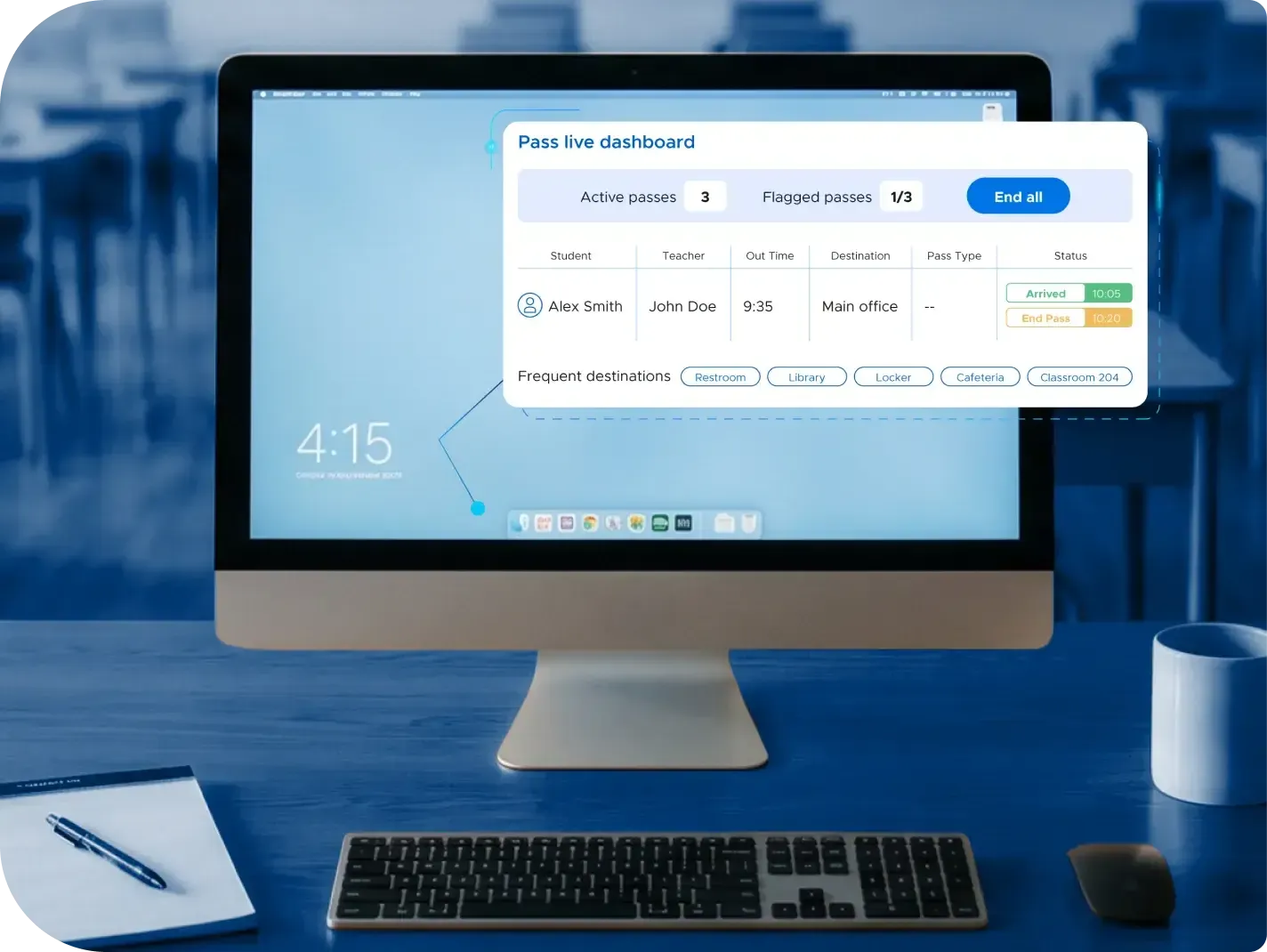 Pass live dashboard mockup