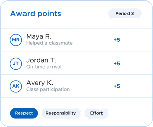 Award points mockup